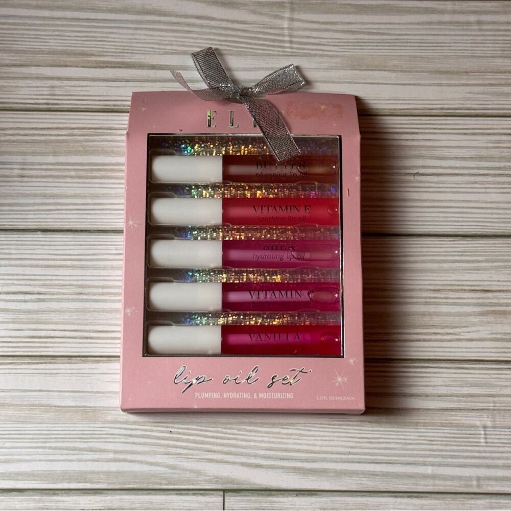 TAHARI Makeup Beauty Accessories Five Piece Tinted Lip Hydrating Lip Oil Set